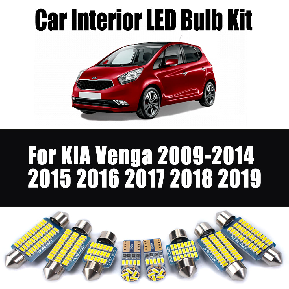 AutoGlowLED 11Pcs Canbus LED Interior Light Kit for KIA Venga 2009-2019