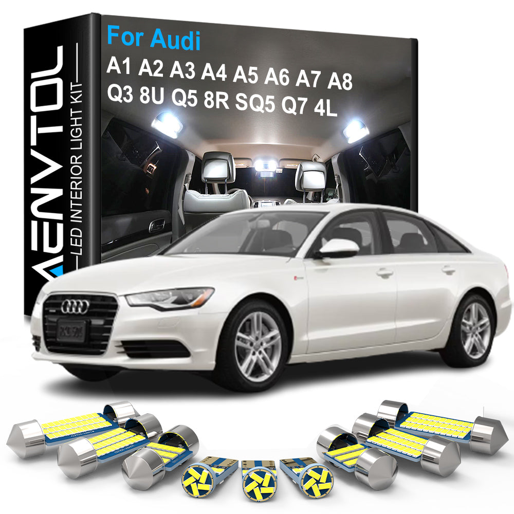 AutoGlowLED Canbus LED Interior Light Kit for Audi A3 A4 A5 A6 A7 A8 Q3 Q5 Q7