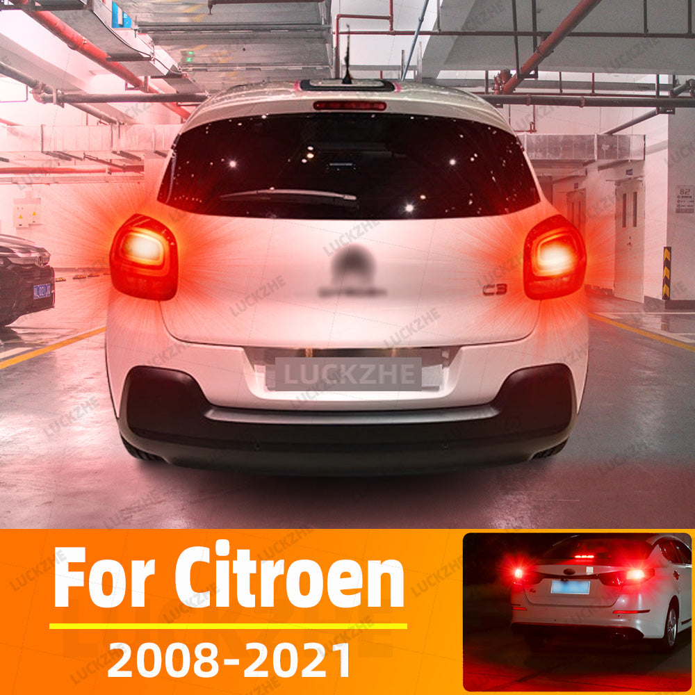 AutoGlowLED Red LED Brake Stop Light Bulbs for Citroen C3 C5 DS5 Berlingo