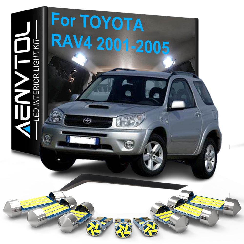 AutoGlowLED 8pcs Car LED Interior Lights Canbus Kit for Toyota RAV4 2001-2005