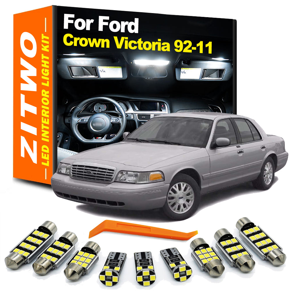 AutoGlowLED Canbus LED Interior Dome Map Trunk Light Kit for Ford Crown Victoria 1992-2011