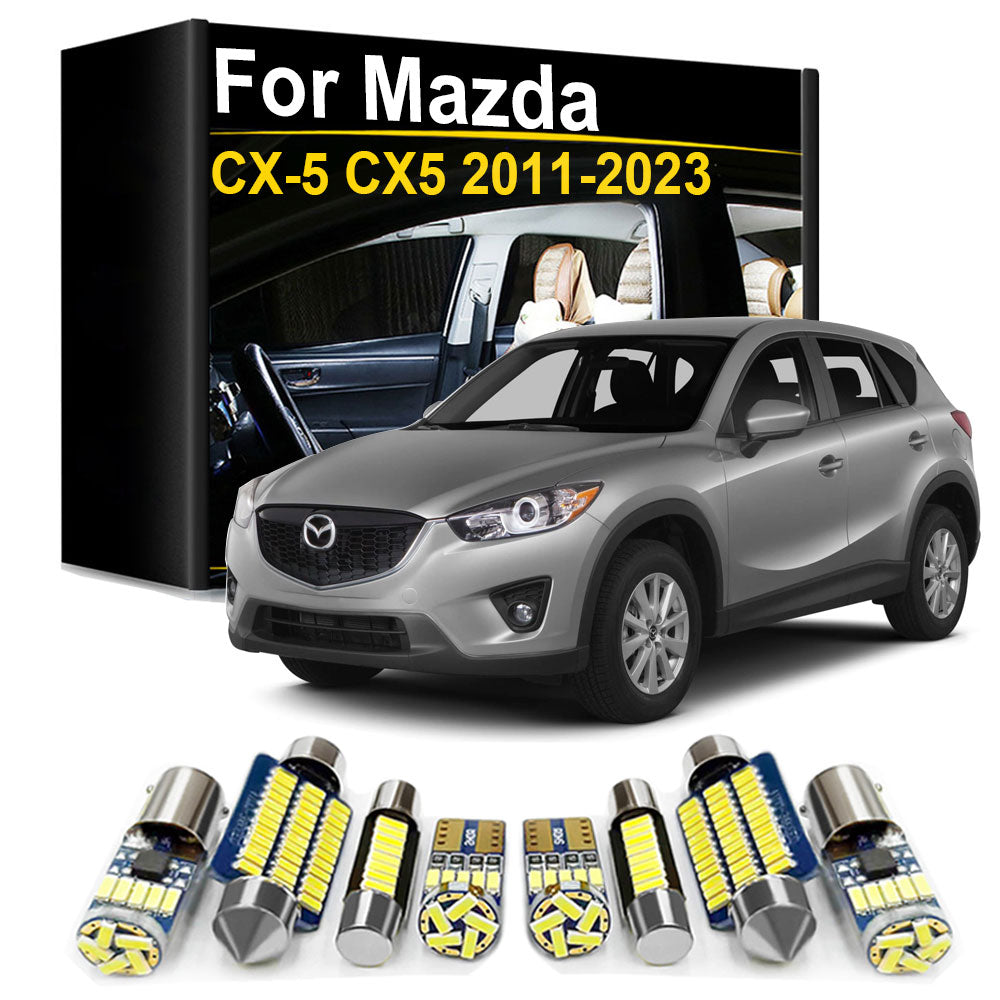 AutoGlowLED LED Interior Light Kit for Mazda CX-5 2011-2023, 9Pcs Canbus Error Free
