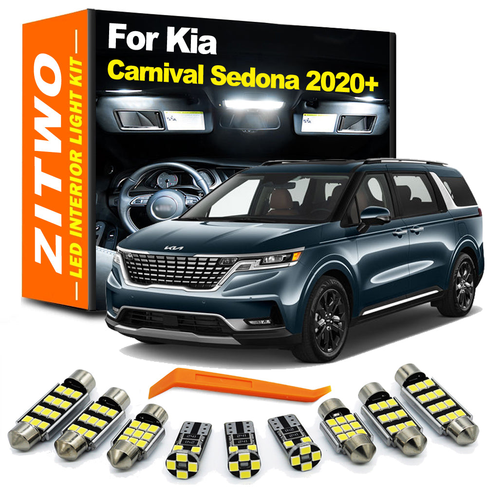 AutoGlowLED 14-Piece LED Interior Light Kit for Kia Carnival Sedona KA4 2020-2024