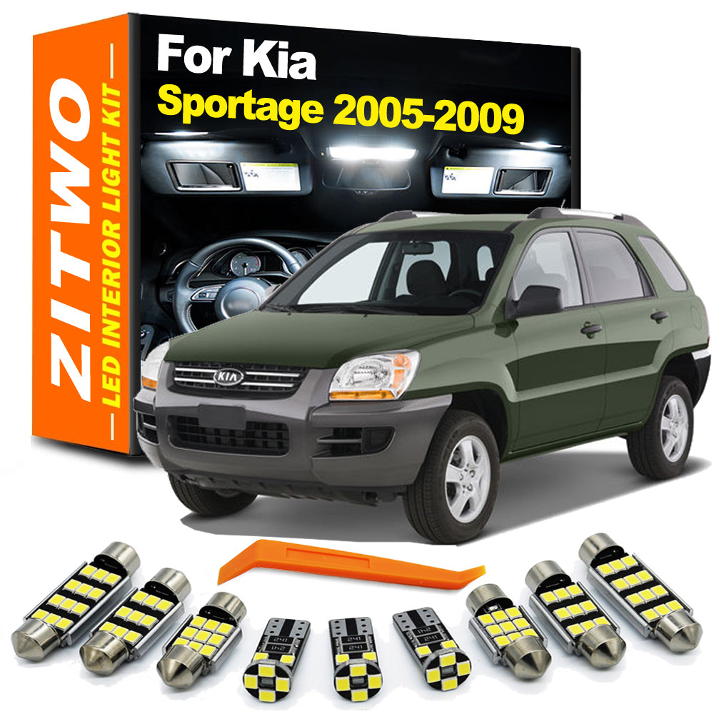 AutoGlowLED 12-Piece LED Interior Light Kit for Kia Sportage 2 MK2 JE 2005-2010