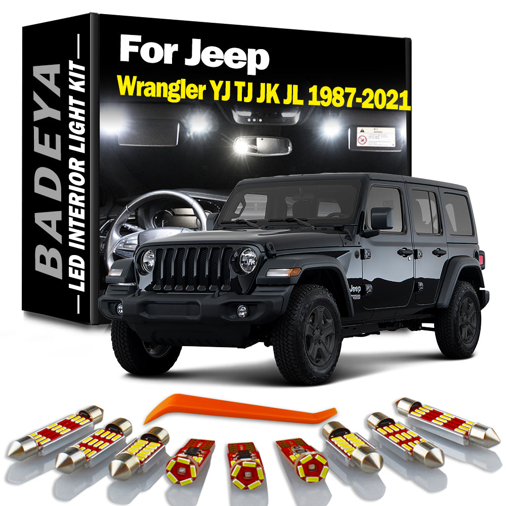 AutoGlowLED Canbus LED Interior Light Kit for Jeep Wrangler YJ TJ JK JL