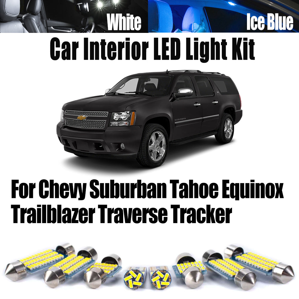 AutoGlowLED LED Interior Dome Light Kit for Chevrolet Chevy Suburban Tahoe Equinox