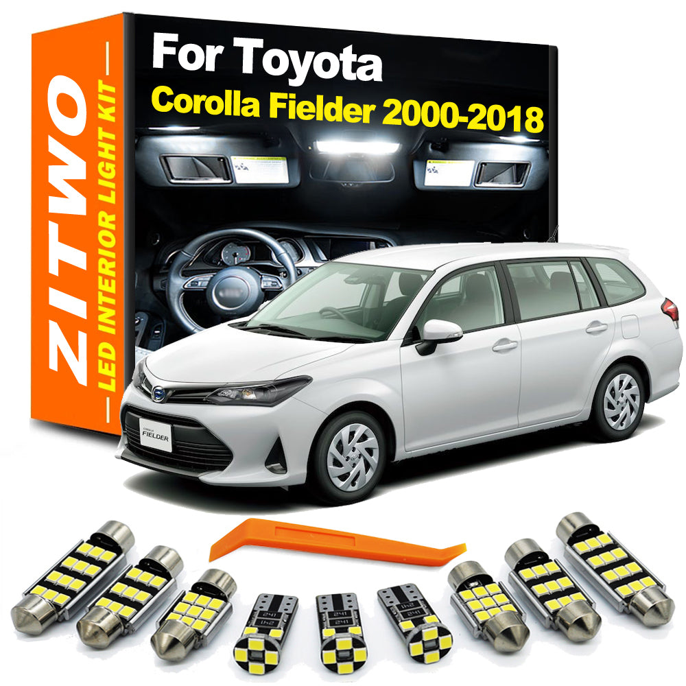 AutoGlowLED 8Pcs LED Interior Light Kit for Toyota Corolla Fielder 2000-2018