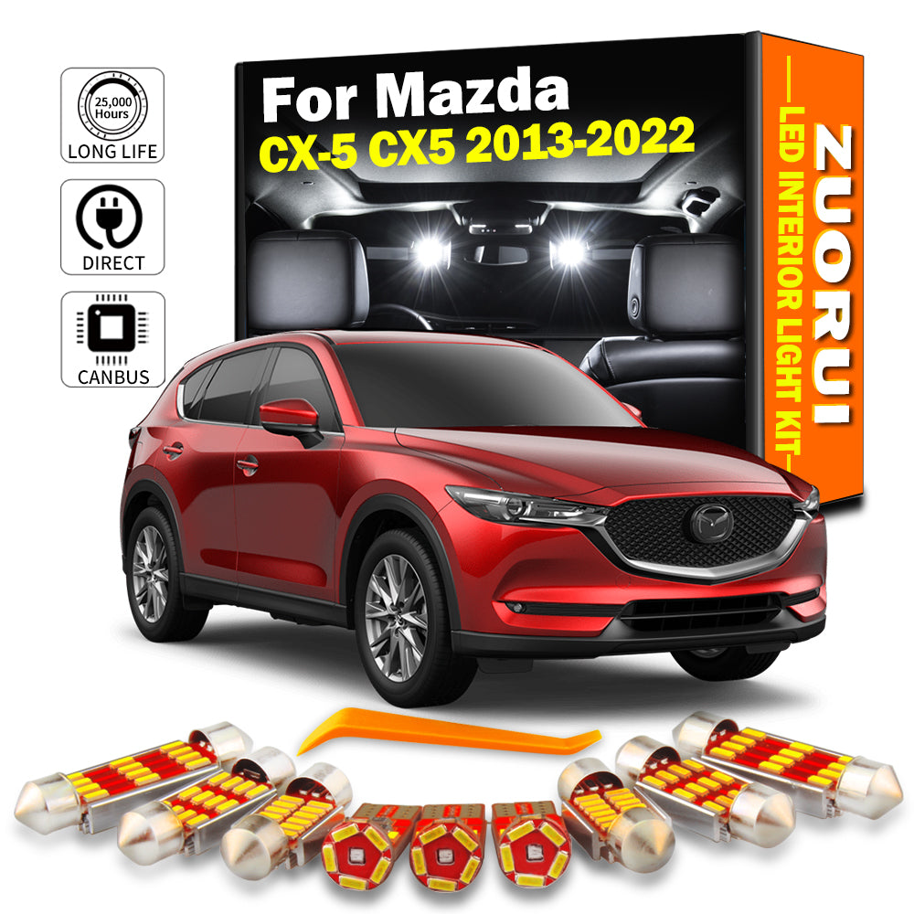 AutoGlowLED 11Pcs Canbus LED Interior Light Kit for Mazda CX-5 2013-2022