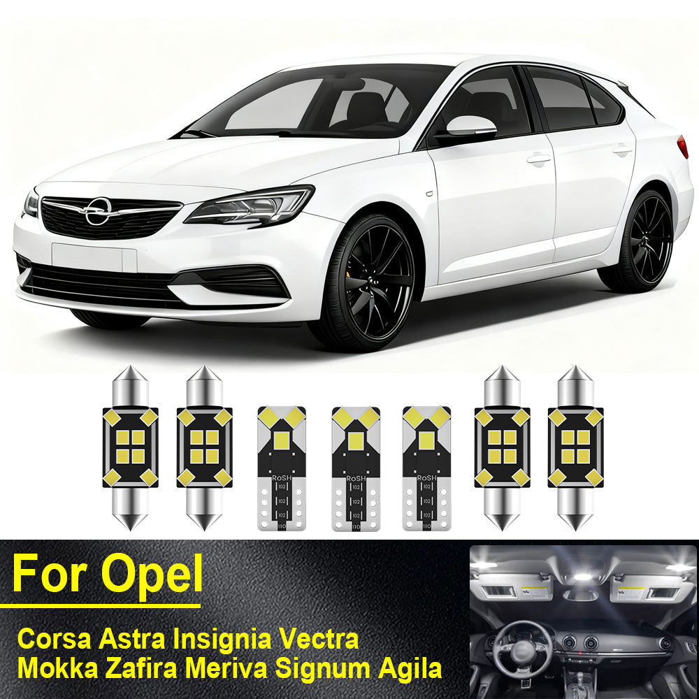 AutoGlowLED Interior LED Light Kit for Opel Vauxhall Astra Corsa Insignia