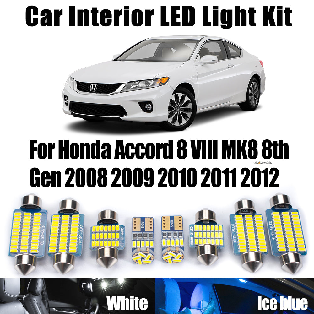 AutoGlowLED 17Pcs Canbus LED Interior Light Kit for Honda Accord 8th Gen 2008-2012