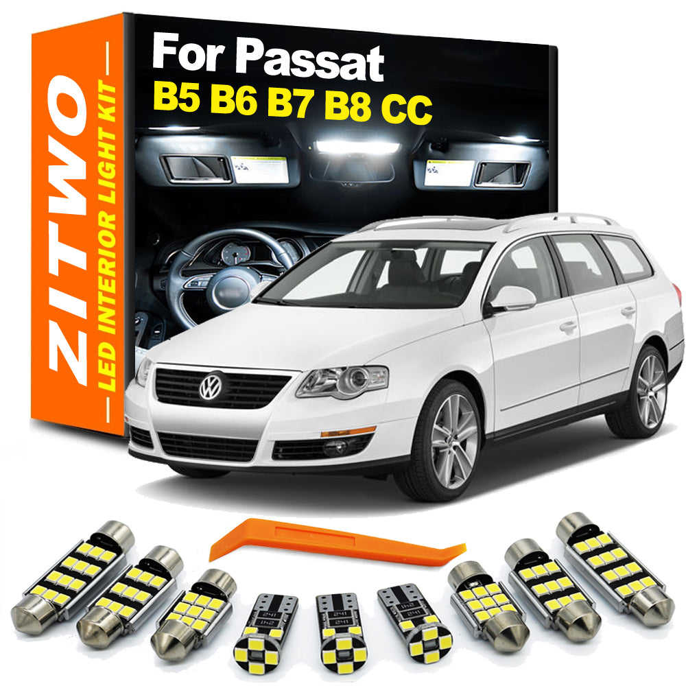 AutoGlowLED LED Interior Dome Light Kit for VW Passat B5-B8 CC 1998-2020
