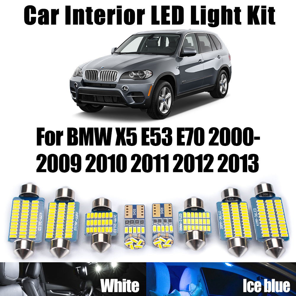 AutoGlowLED Canbus LED Interior Light Kit for BMW X5 E53 E70