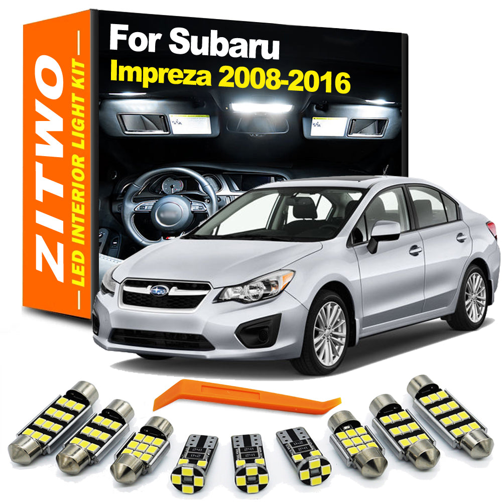 AutoGlowLED 8-Piece LED Interior Light Kit for Subaru Impreza 2008-2016