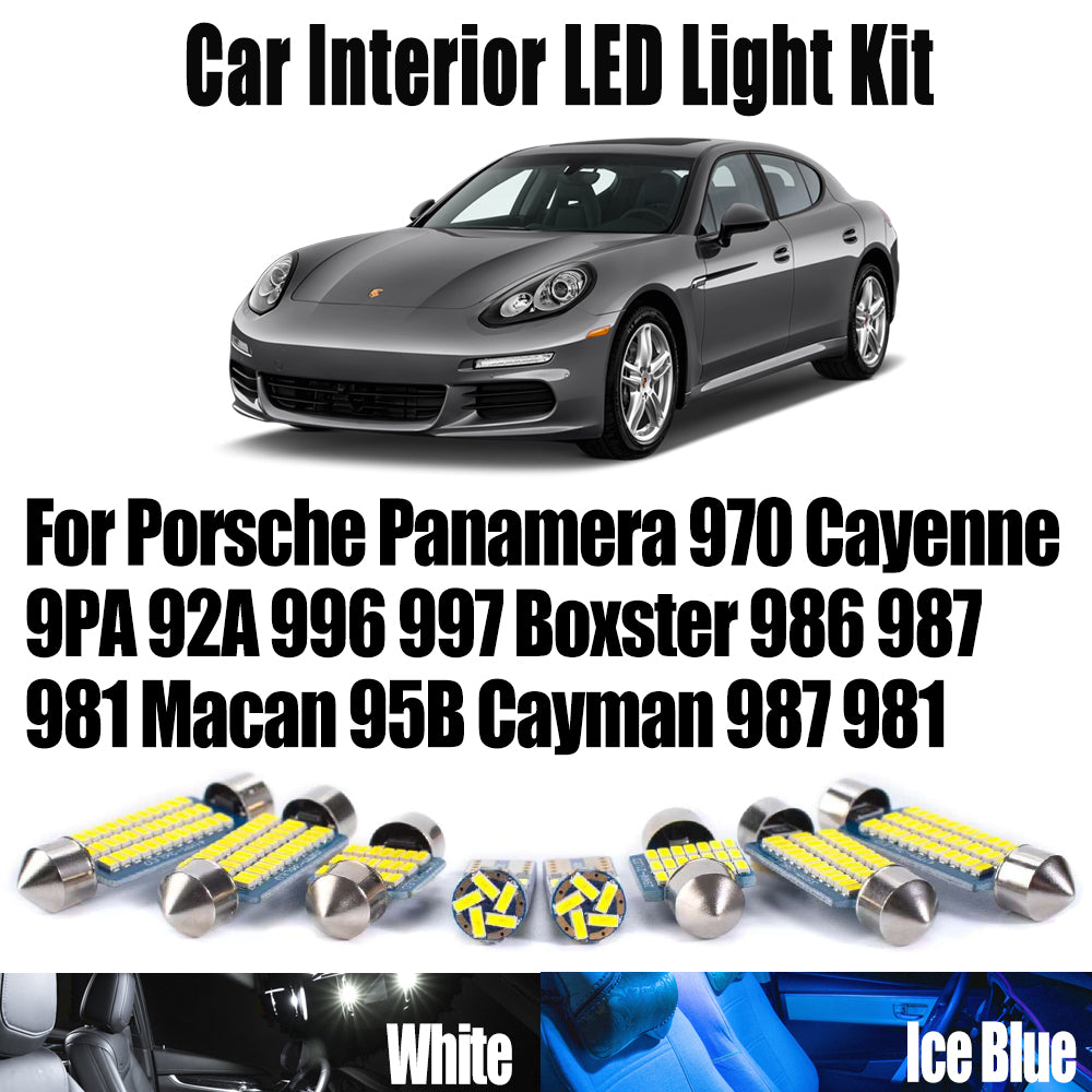 AutoGlowLED LED Interior Ceiling Light Kit for Porsche Panamera Cayenne 911 Boxster Cayman Macan