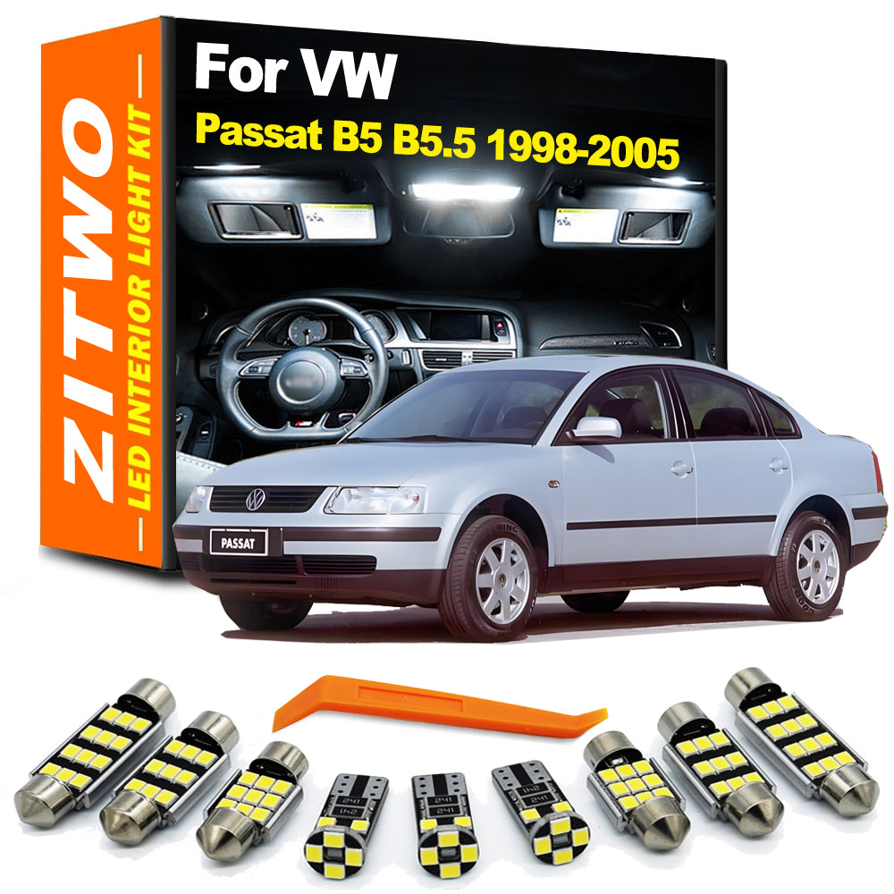 AutoGlowLED 15Pcs LED Interior Light Kit for VW Passat B5/B5.5 1997-2005