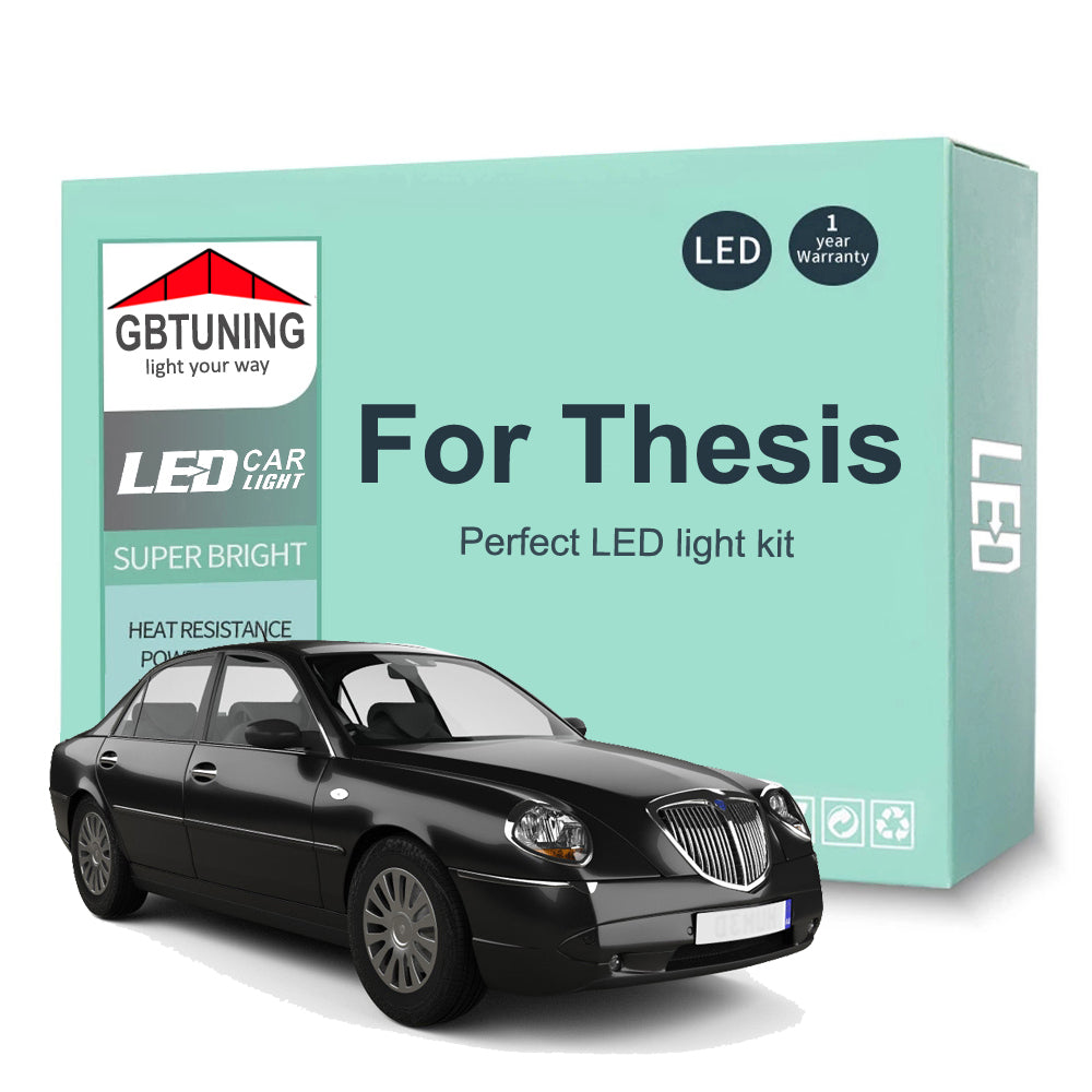 AutoGlowLED Canbus LED Interior Light Kit for Lancia Thesis 2002-2009 10pc
