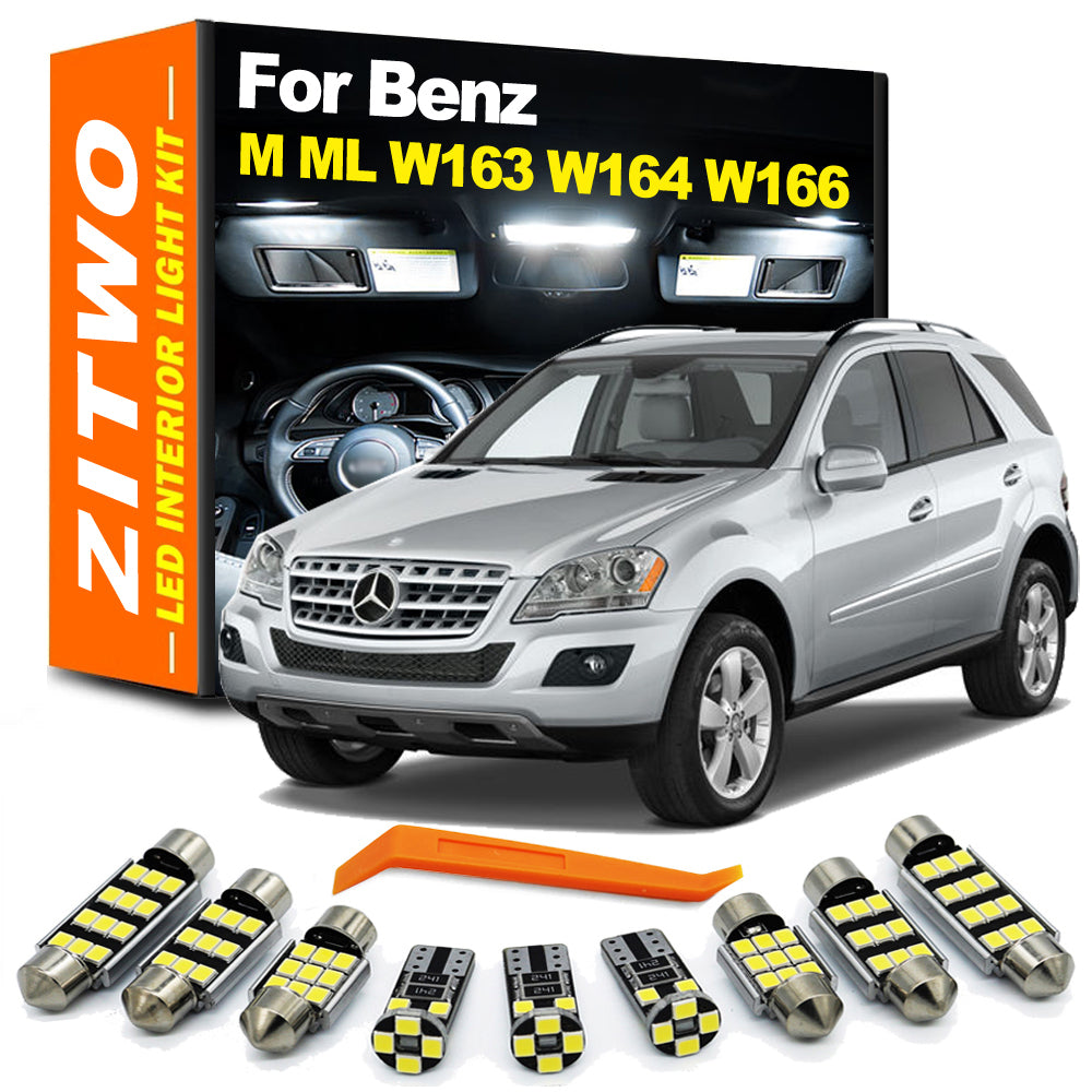 AutoGlowLED CANBUS LED Interior Light Kit for Mercedes ML W163 W164 W166