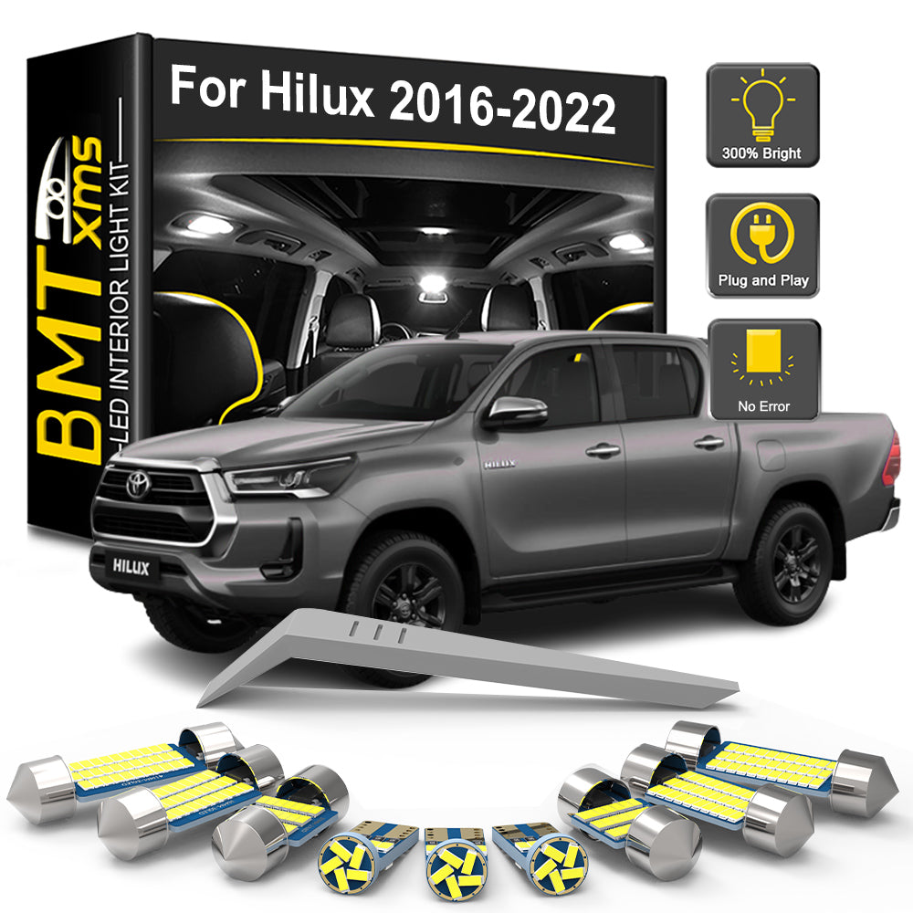 AutoGlowLED 8Pcs LED Interior Light Kit for Toyota Hilux 2016-2023 Canbus