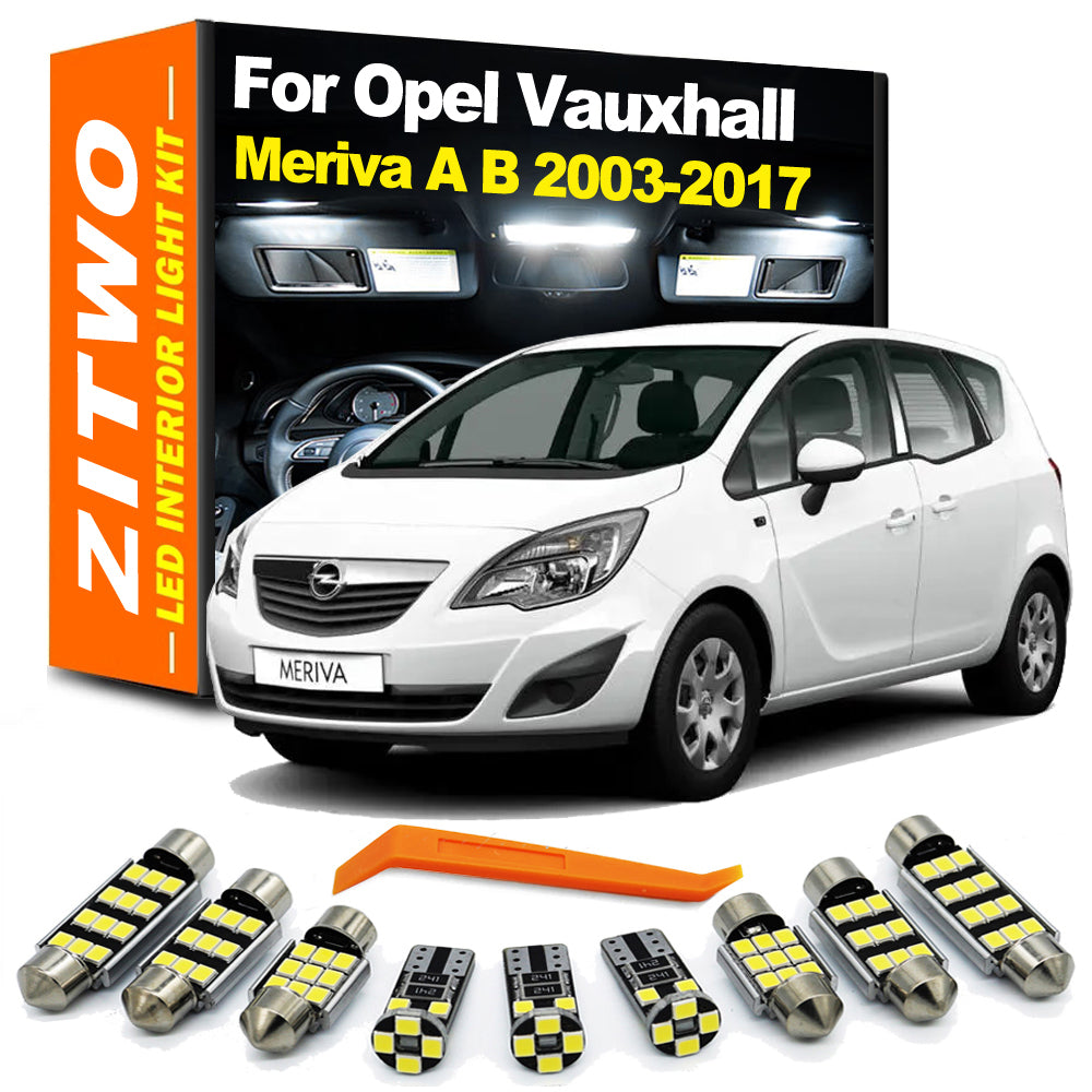 AutoGlowLED LED Interior Light Kit for Opel Vauxhall Meriva A B 2003-2017