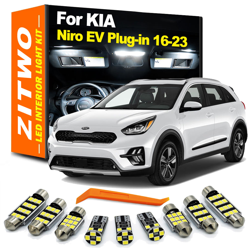 AutoGlowLED 13Pcs Canbus LED Interior Light Kit for Kia Niro EV Plug-in 2016-2023