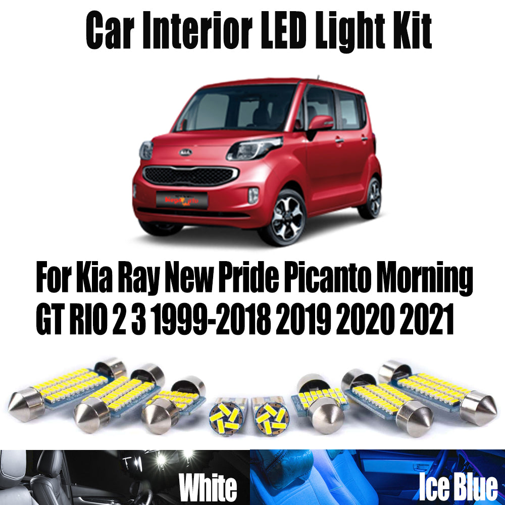 AutoGlowLED Canbus LED Interior Light Kit for Kia Rio Ray Picanto Morning