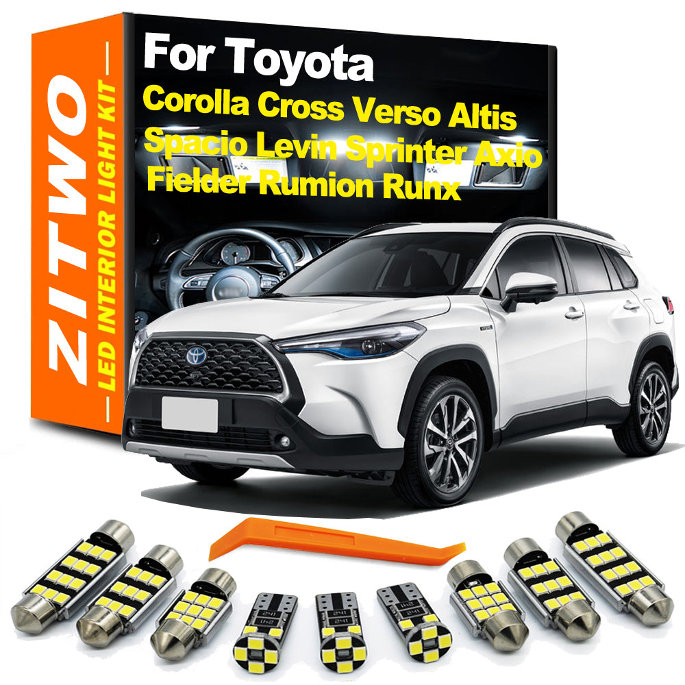 AutoGlowLED LED Interior Light Kit for Toyota Corolla, Verso, Fielder & More