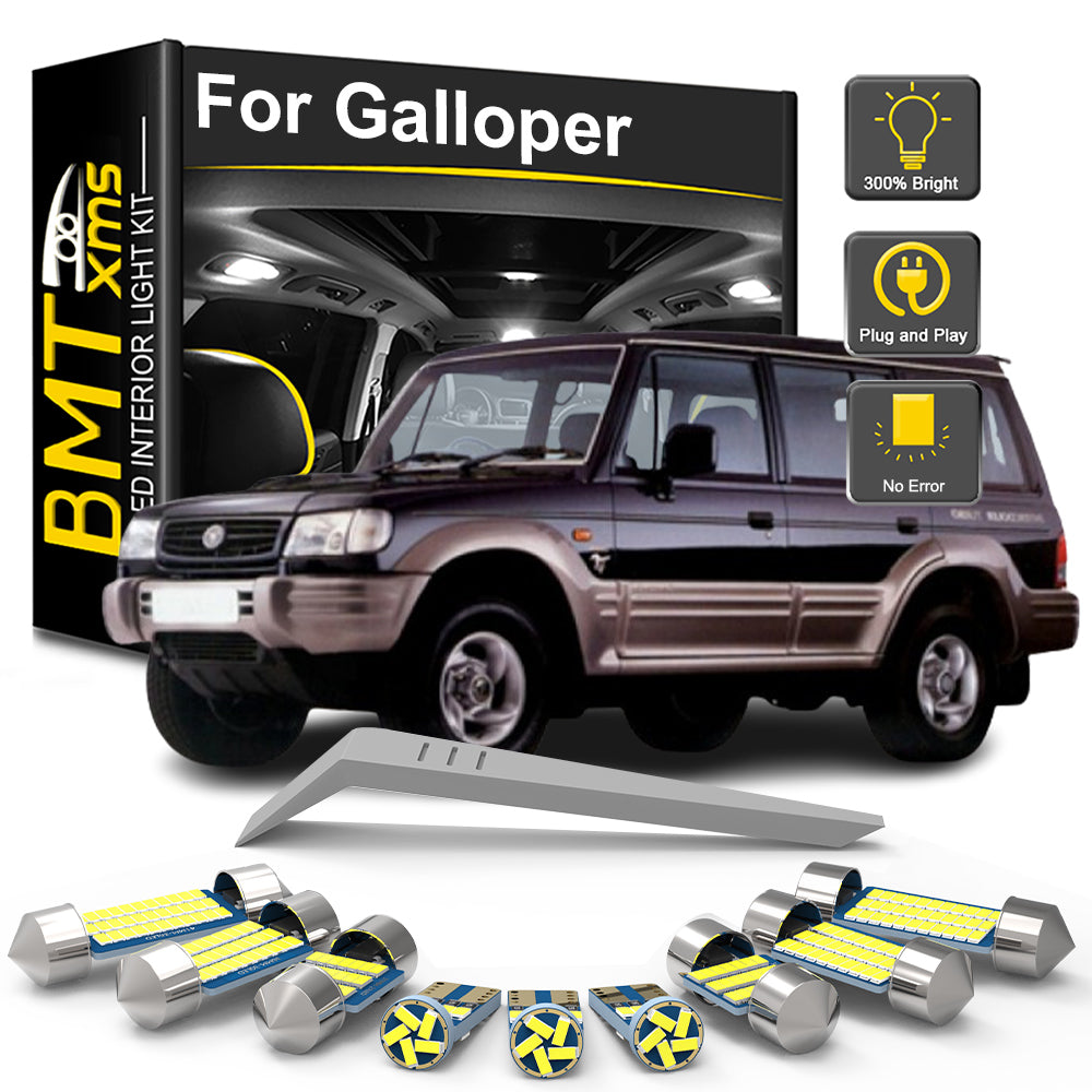 AutoGlowLED 9Pc LED Interior Light Kit for Hyundai Galloper 1990-2003 Canbus