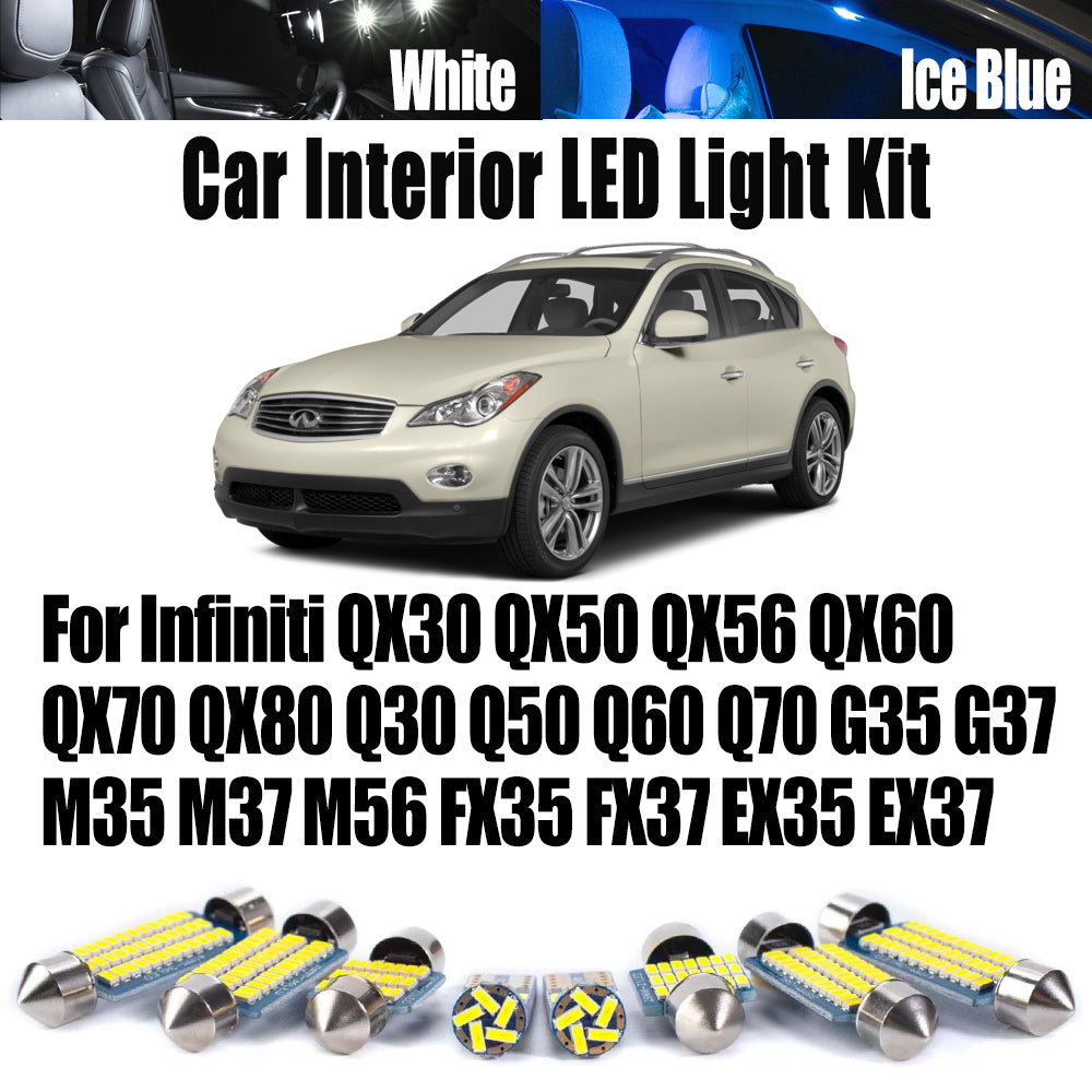 AutoGlowLED LED Interior Light Kit for Infiniti QX50 QX60 Q50 Q60 G35 G37