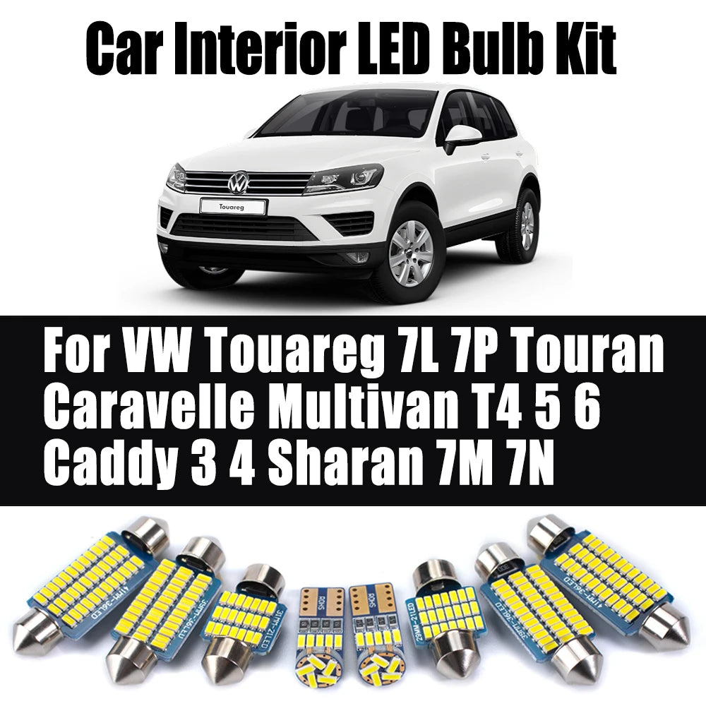 AutoGlowLED Canbus LED Interior Light Kit for VW Touareg Touran Multivan