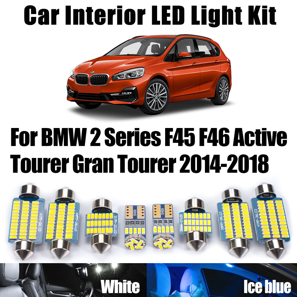 AutoGlowLED Canbus LED Interior Light Kit for BMW 2 Series F45 F46 2014-2018