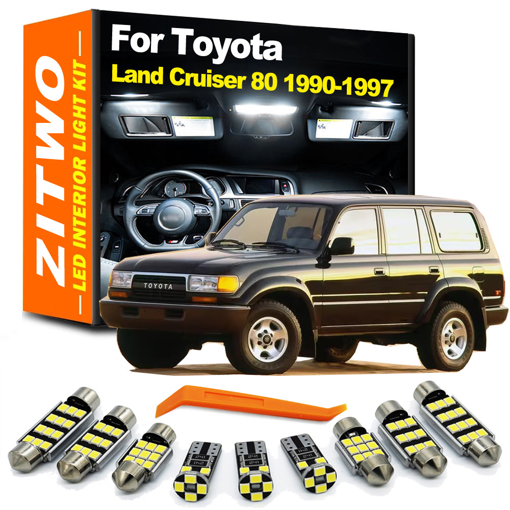 AutoGlowLED 16Pcs LED Interior Light Kit for Toyota Land Cruiser 80 LC80 1990-1997