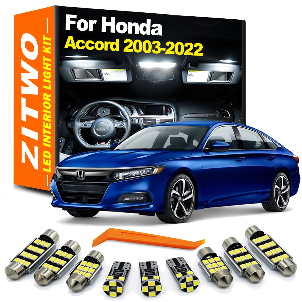 AutoGlowLED LED Interior Dome Map Light Kit for Honda Accord 2003-2022
