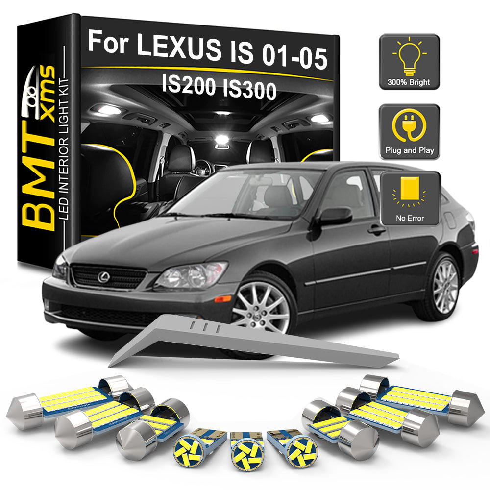 AutoGlowLED 14Pcs LED Interior Light Kit for Lexus IS IS200 IS300 MK1 2001-2005
