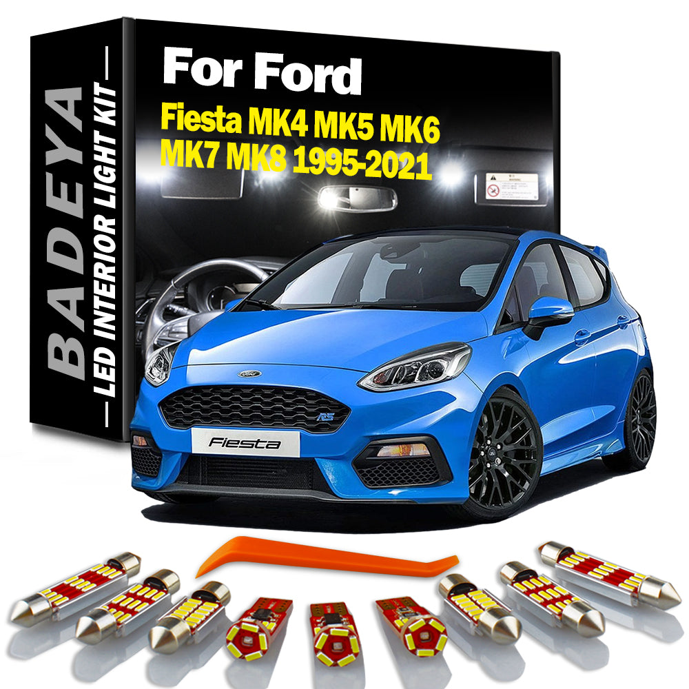 AutoGlowLED Canbus LED Interior Dome Light Kit for Ford Fiesta MK4-MK8