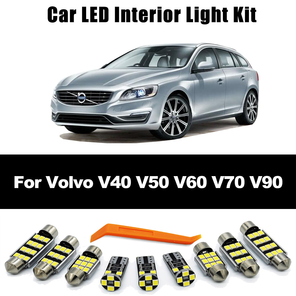 AutoGlowLED LED Interior Light Kit for Volvo V40 V50 V60 V70 V90 1995-2016 Canbus