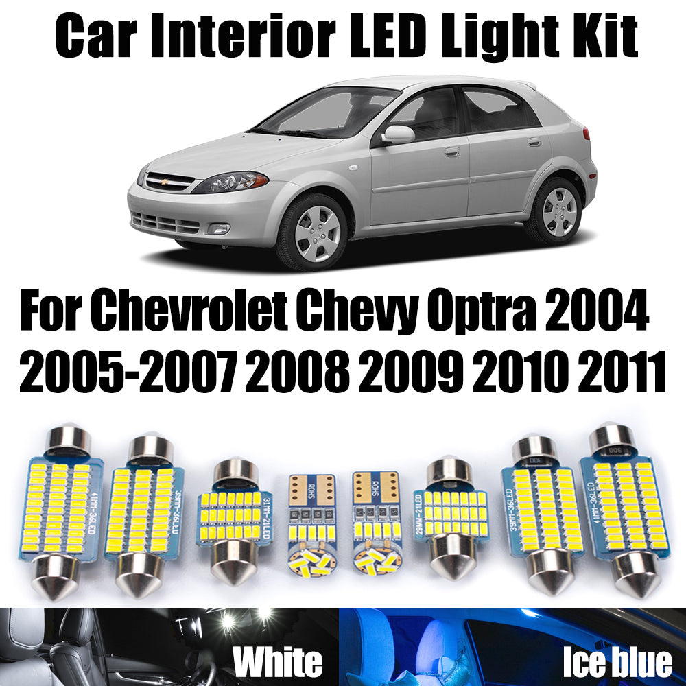 AutoGlowLED 11Pc Canbus LED Interior Light Kit for Chevrolet Optra 2004-2011