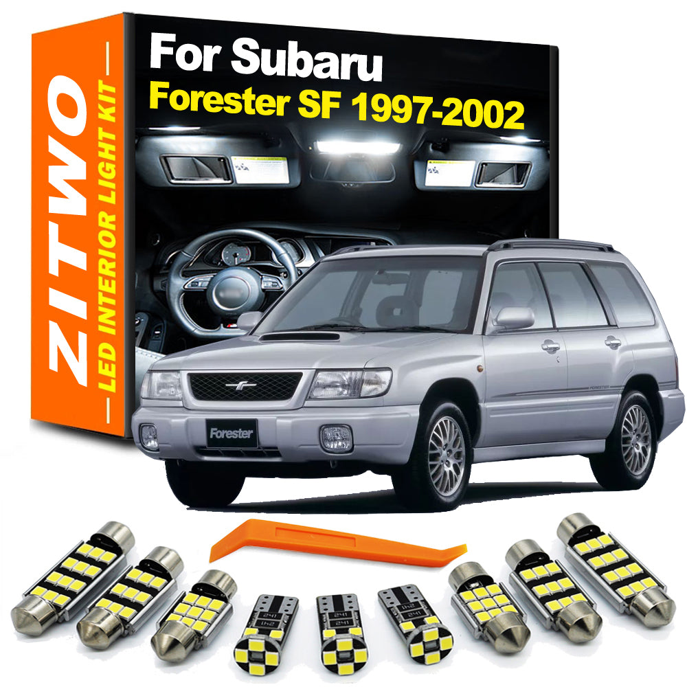 AutoGlowLED 8Pcs LED Interior Light Kit for Subaru Forester SF 1997-2002