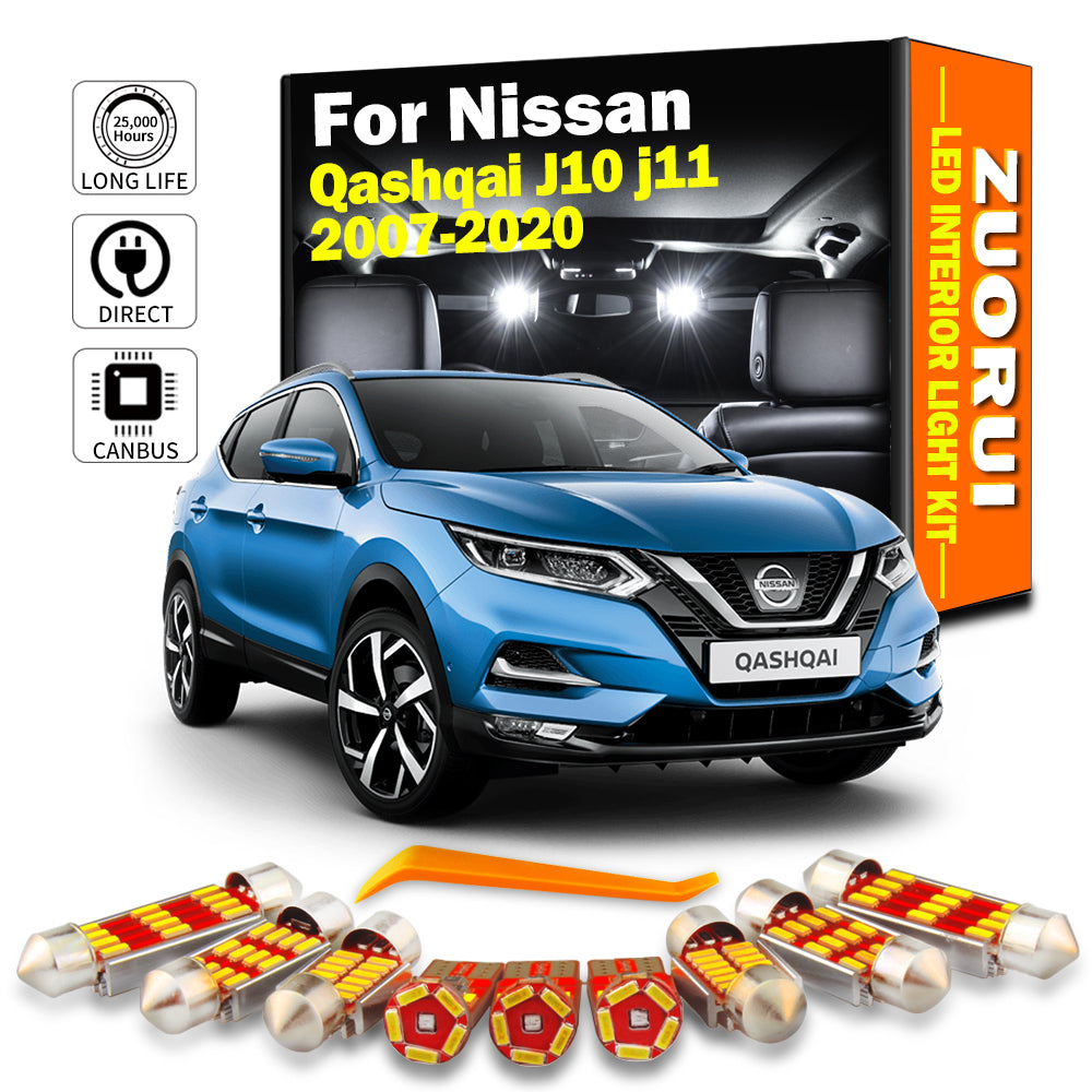 AutoGlowLED Canbus LED Interior Light Kit for Nissan Qashqai J10 J11