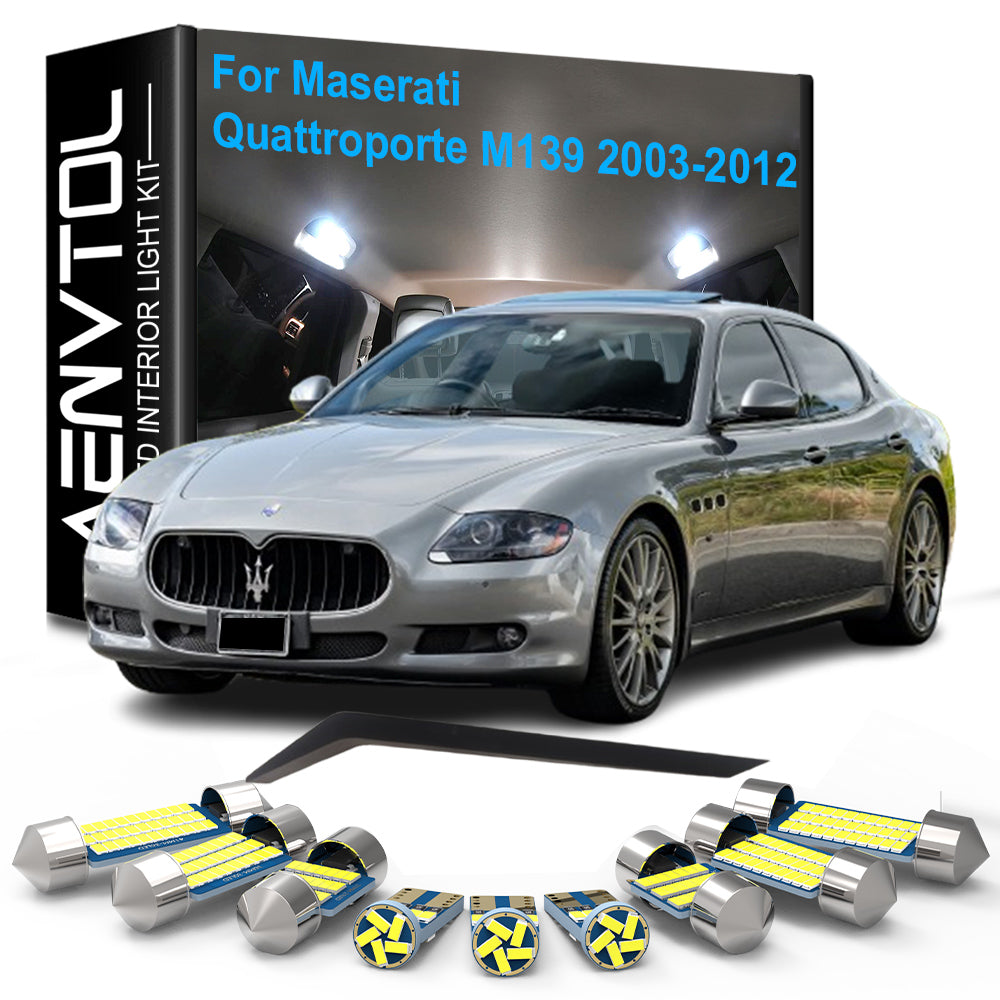 AutoGlowLED 17pcs LED Interior Light Kit for Maserati Quattroporte M139 2003-2012 Canbus