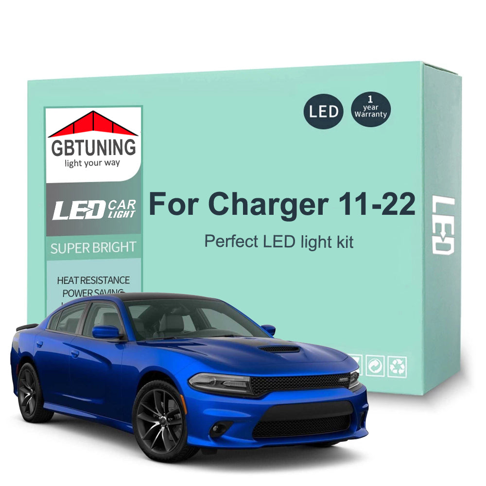 AutoGlowLED 15Pc Canbus LED Interior Light Kit for Dodge Charger 2011-2022