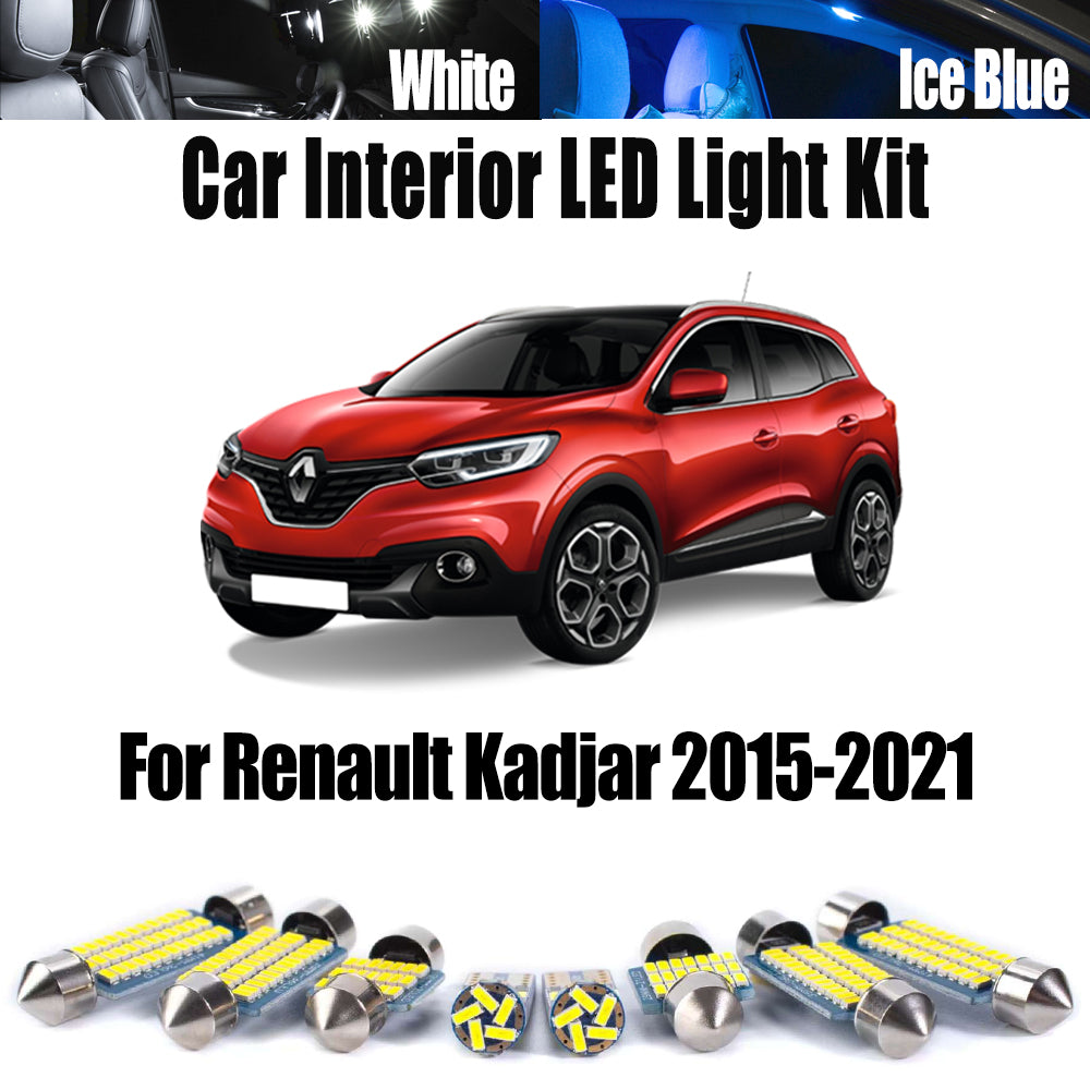 AutoGlowLED 14Pc Canbus LED Interior Light Kit for Renault Kadjar 2015-2021