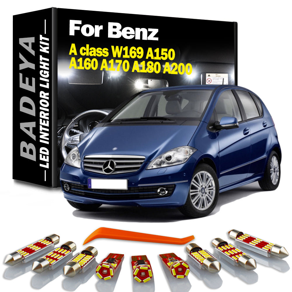 AutoGlowLED 12Pc Canbus LED Interior Light Kit for Mercedes Benz A Class W169 2005-2012