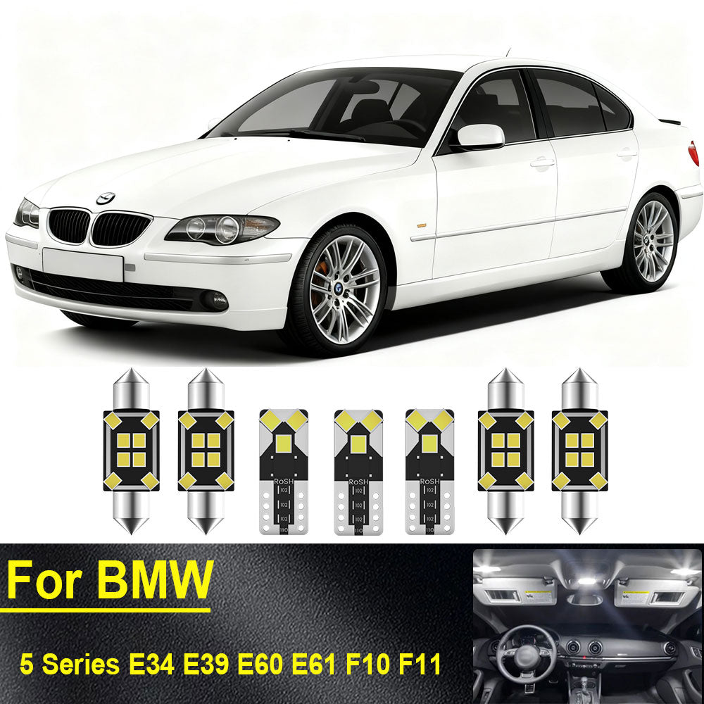 AutoGlowLED BMW 5 Series Interior LED Light Kit Canbus Crystal Blue