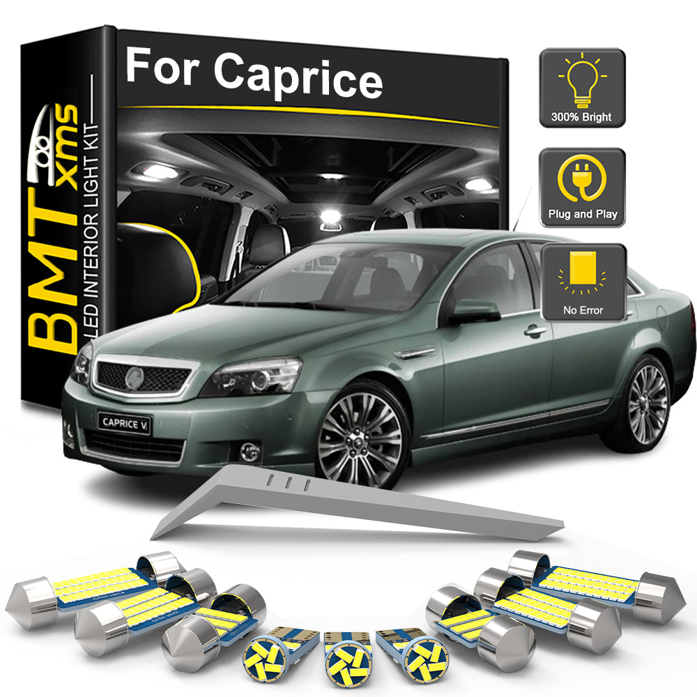 AutoGlowLED 10Pcs LED Interior Light Kit for Chevrolet Caprice 2011-2017