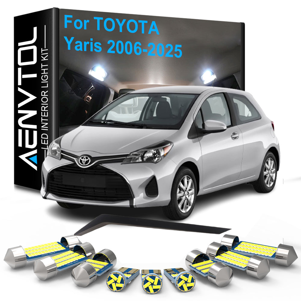 AutoGlowLED LED Interior Light Kit for Toyota Yaris 2006-2025 10pcs Canbus