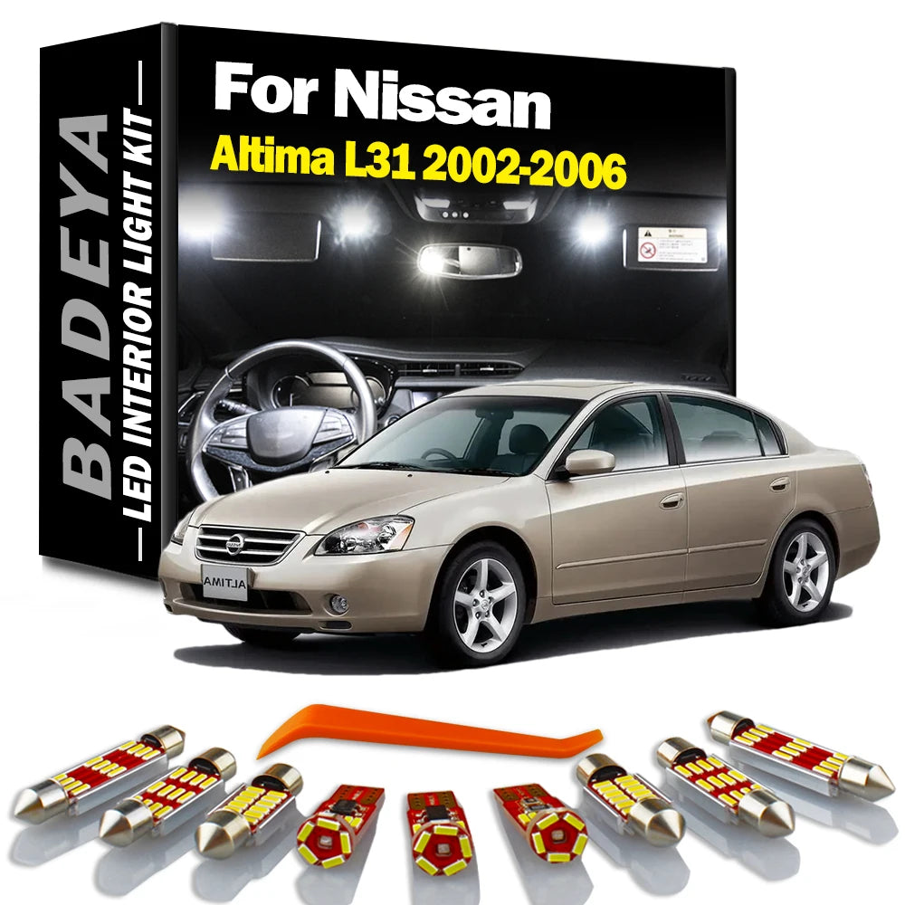 AutoGlowLED 16Pc LED Interior Light Kit for Nissan Altima L31 2002-2006 Canbus