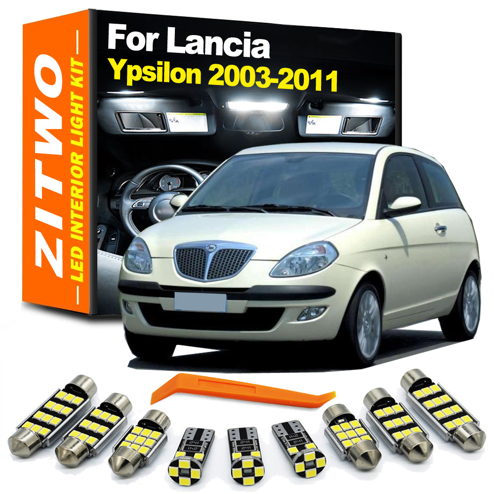 AutoGlowLED 8Pcs LED Interior Light Kit for Lancia Ypsilon 2003-2011 Canbus