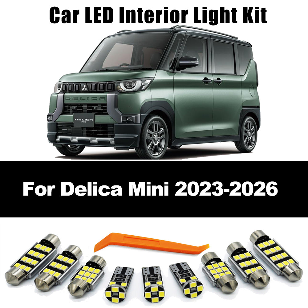 AutoGlowLED 8Pcs LED Interior Light Kit for Mitsubishi Delica Mini 2023-2026