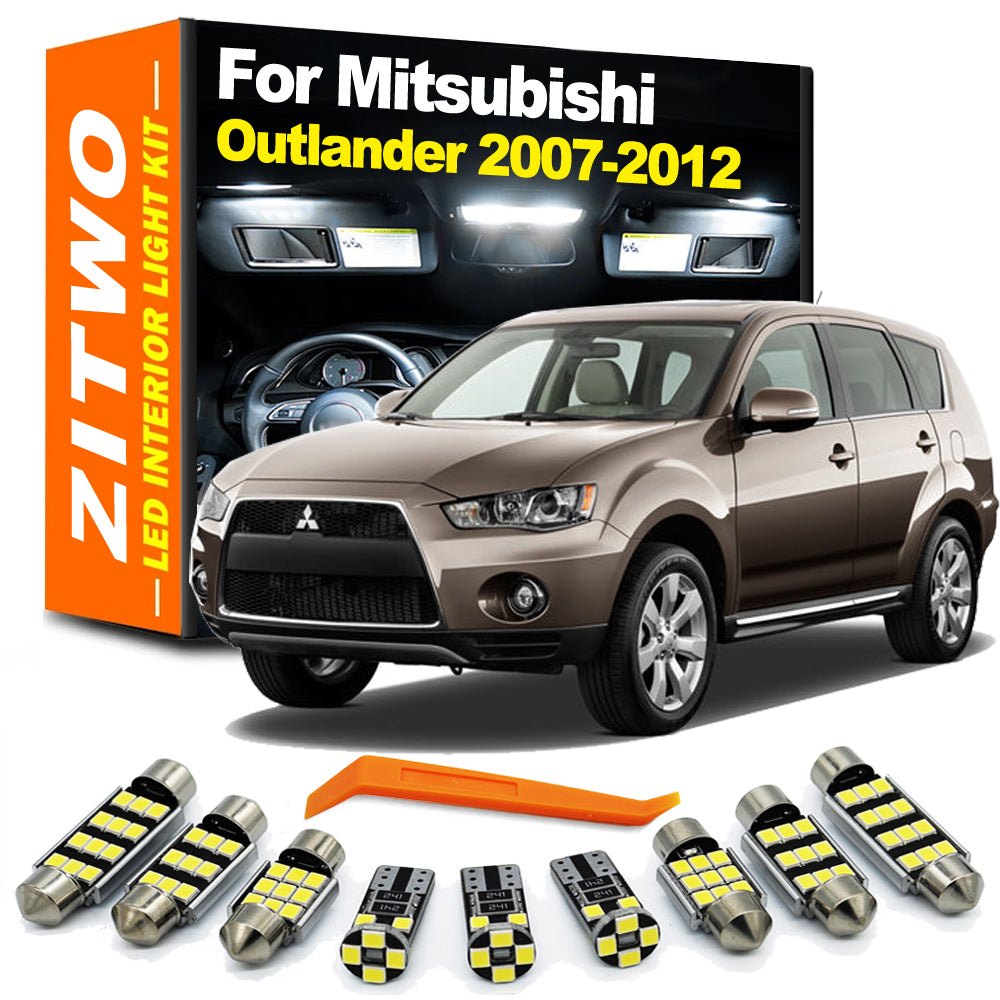 AutoGlowLED 11Pcs LED Interior Light Kit for Mitsubishi Outlander 2007-2012