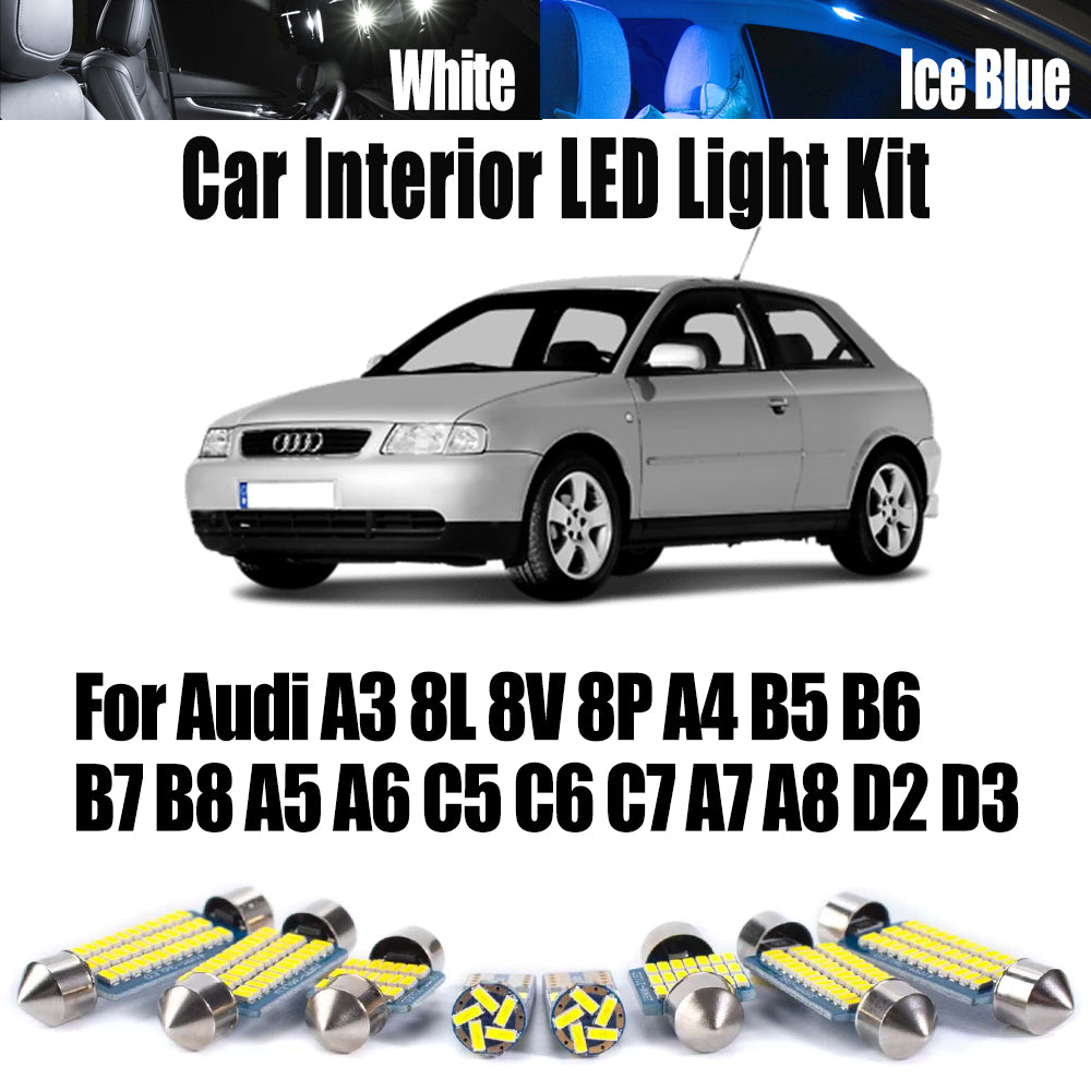 AutoGlowLED Canbus LED Interior Light Kit for Audi A3 A4 A5 A6 A7 A8